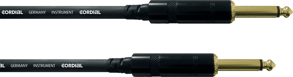 Cordial CCI9PP - câble instru rean 2x 6,35mm mono doré droits - 9 m