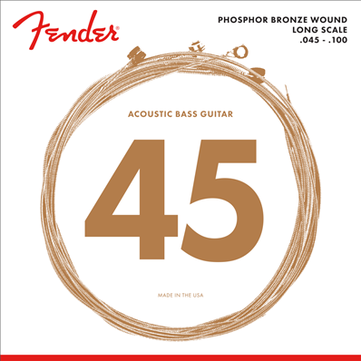 8060 Acoustic Bass Strings, Phosphor Bronze, Long Scale, .45-.100 Gauges, (4)
