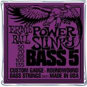 Ernie Ball 2821 Jeu de cordes basse Power Slinky 5 cordes 50-135