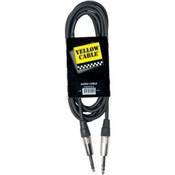 Yellow Cable K15-3 - Cable Audio Mixte Jack Stéréo Mâle/Jack Stéréo Mâle 3m