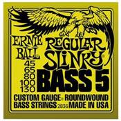 Ernie Ball 2824 Jeu de cordes basse 5 cordes Super Slinky/Regular Slinky (40-125)