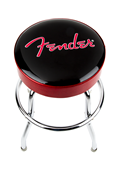 Fender Red Sparkle Logo Barstool, Black/Red Sparkle, 24