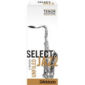 D'Addario Select jazz unfiled force 2 Hard - boîte de 5 anches pour saxophone ténor