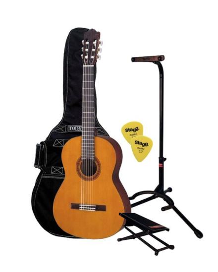 Yamaha Pack C40 - Pack guitare classique 4/4 avec 1 housse, 1 repose pied, 1 stand et médiators