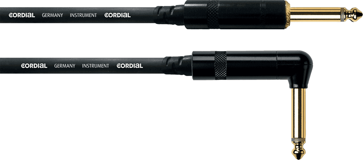 Cordial CCI6PR - câble instru rean 6,35mm doré droit / coudé - 6 m