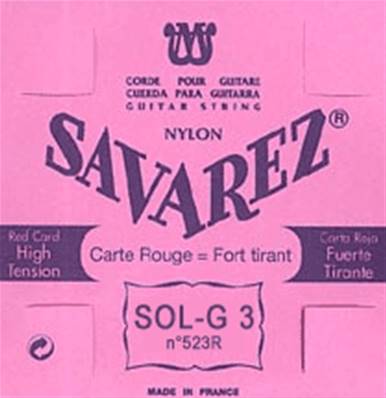 Savarez 523R - sol-3 rouge nylon rect