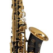 Selmer SUPREME - Saxophone alto verni Noir Gravé avec étui et accessoires