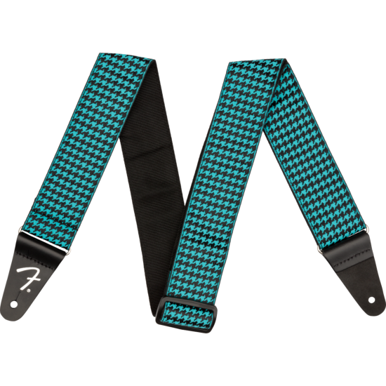 Houndstooth Jacquard Strap, Teal, 2