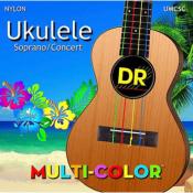 cordes ukulele soprano ou concert DR multicolor