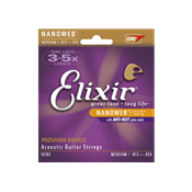 Elixir 16102 - Jeu de Cordes Guitare Acoustique Medium 13-56