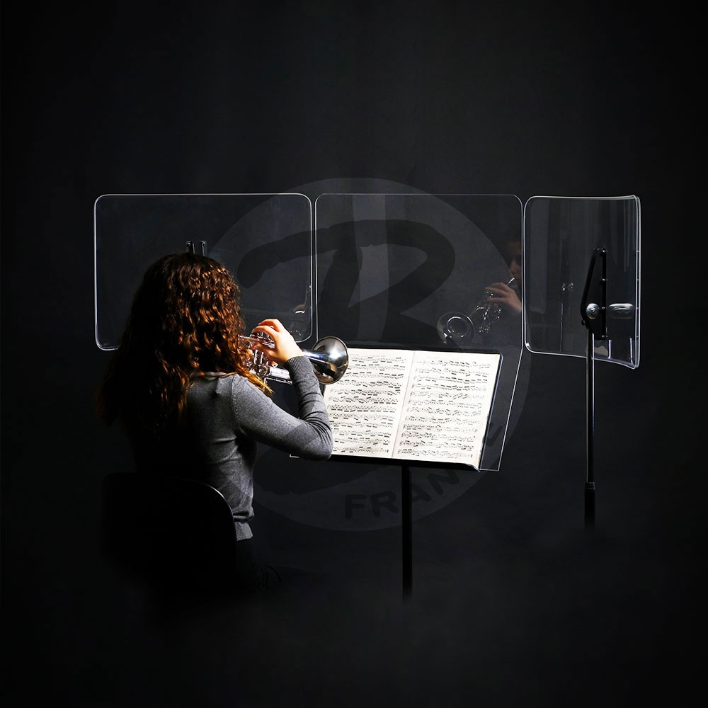 BERGERAULT EPP - Ecran de protection anti-projections transparent tout pupitre musicien (61 x 72 cm)