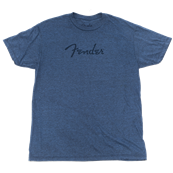 Fender Distressed Logo Premium T-Shirt, Blue Heather, S