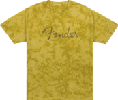 Fender Spaghetti Logo Tie-Dye T-Shirt, Mustard, XXL