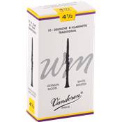 Vandoren CR1645T - White Master Traditional force 4,5 - anches clarinette Sib Allemande - boite de 10