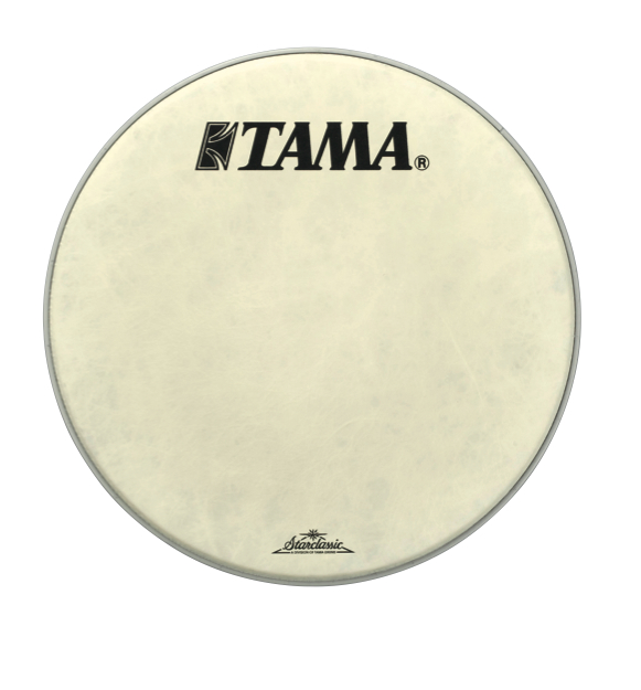 Tama FB20BMFS - peau de résonnance blanche 20 Fibre - logo Tama Starclassic