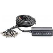 Stagg NSB-15/12X4XR - Boitier multicâbles 12 XLR Mal / 4 XLR Fem - 15M