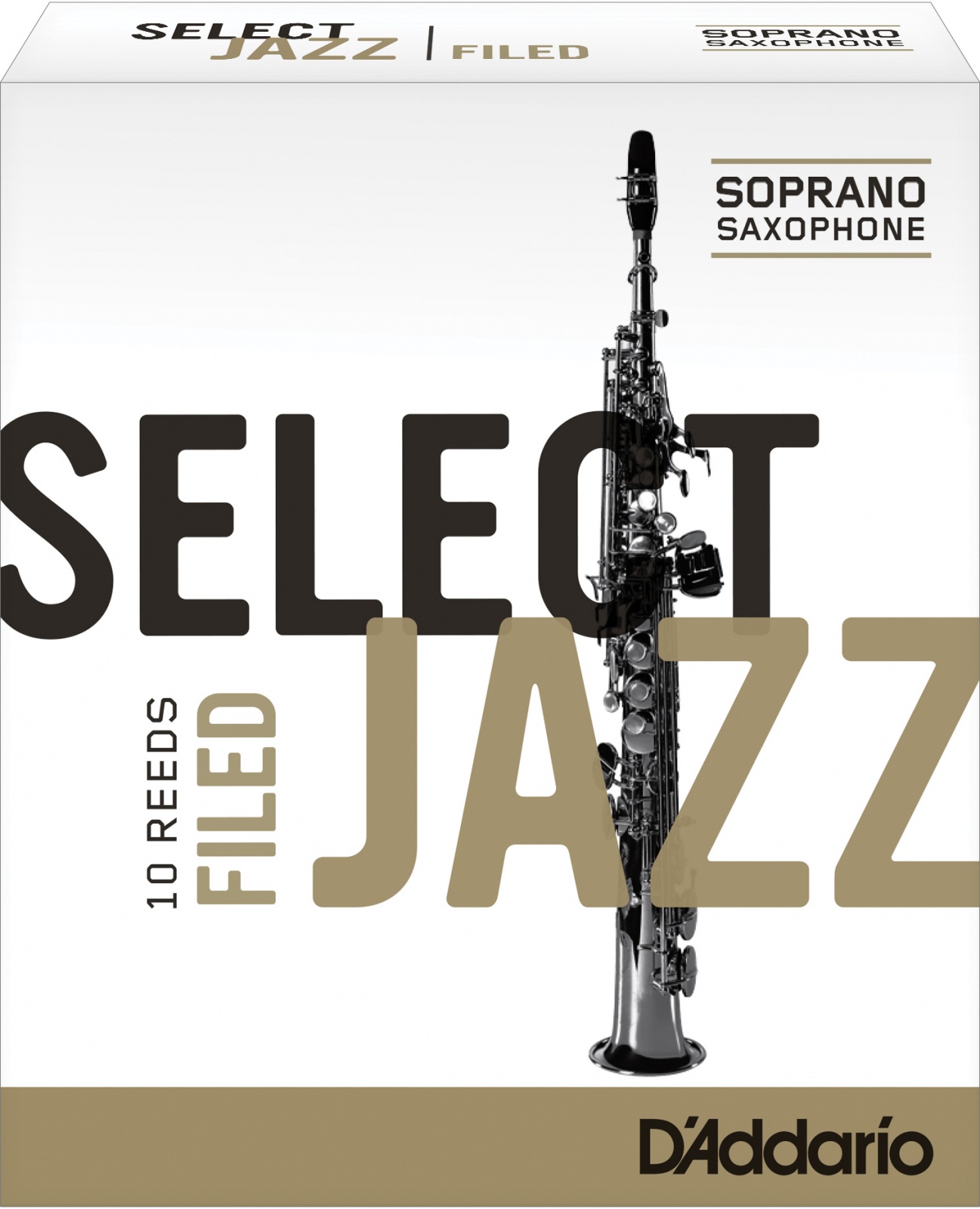 D'Addario Select jazz filed force 3 Medium - boîte de 10 anches pour saxophone soprano
