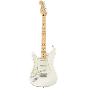 Fender Stratocaster Mexicaine Player Gaucher Polar White touche érable