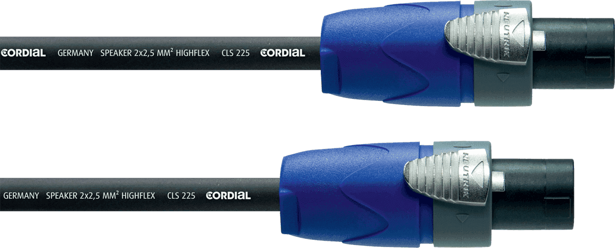 Cordial CPL10LL2 - câble hp neutrik 2 points cls 225 speakon 10m