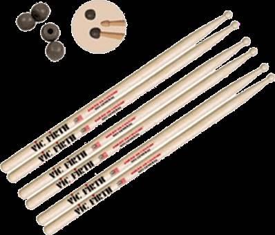 --- DISCONTINUE ---Vic Firth PSD1-UPT - pack 3 paires sd1 practice tips