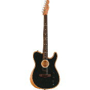 Fender Acoustasonic Player Brushed Black Touche Palissandre - Guitare électrique - électro-acoustique avec Gig Bag Fender