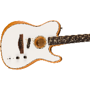 Fender Acoustasonic Player Arctic White Touche Palissandre - Guitare électrique - électro-acoustique avec Gig Bag Fender