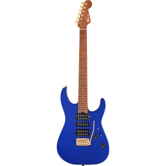 ---DISCONTINUE---Pro-Mod DK24 HSH 2PT CM, Caramelized Maple Fingerboard, Mystic Blue