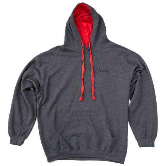 Fender Sweatshirt Pullover noir et intérieur rouge