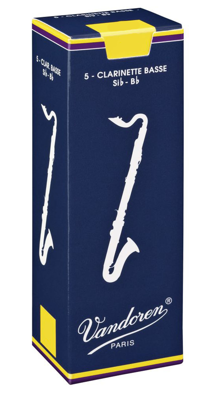 Vandoren CR125 - Traditionnelles force 5 - anches clarinette basse - boite de 5