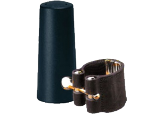 Vandoren Cuir LC28P - ligature et couvre-bec plastique pour saxo ténor