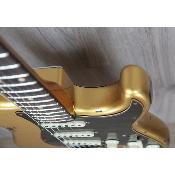 Guitare electrique Fender Custom Shop 60's strat duel Mag II limited gold over sunburst heavy relic