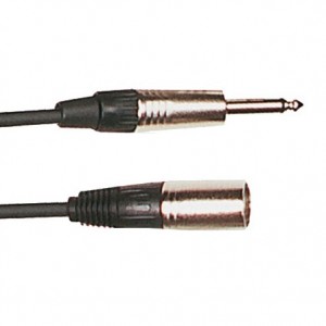 Yellow Cable M03JX - Cable Microphone Standard Profile Jack Mono Mâle/XLR Mâle 3m