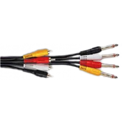 Yellow Cable MU02 - Cable Audio Multicables 4 Jacks Mono Mâle/4 RCA Mâle 3m