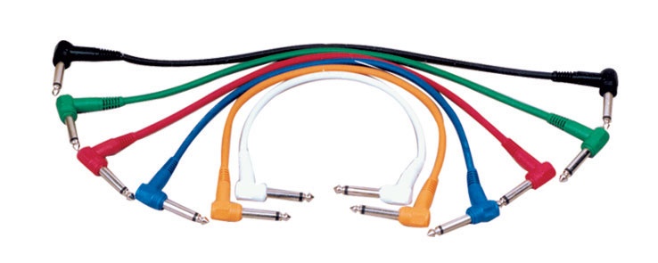 Yellow Cable P060-6 - Cable Audio Cordons Jack Mono Mâle/Jack Mono Mâle 60cm Par 6