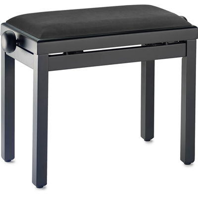 Banquette Piano Stagg PB39 noire avec assise noire lisse