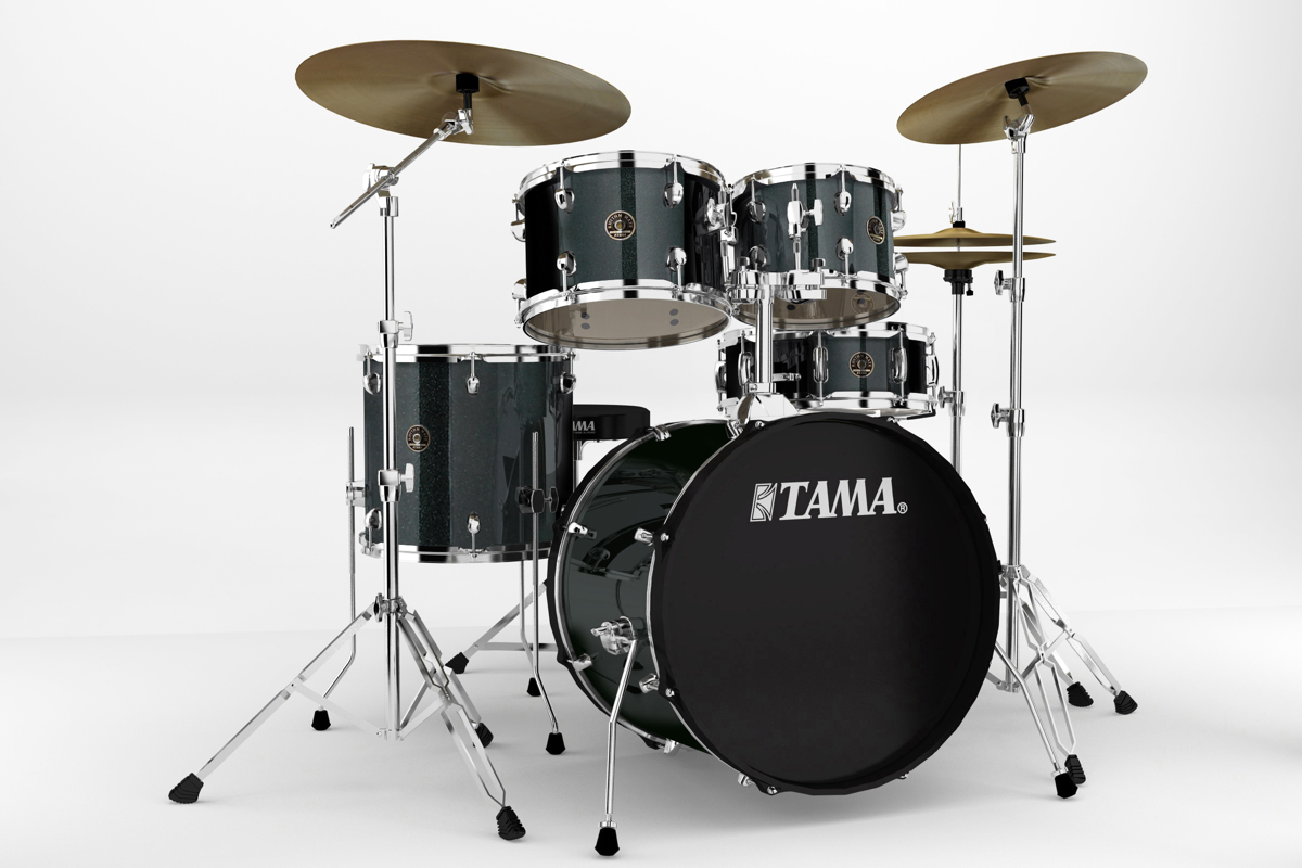 Tama RM50YH6C-CCM - kit Rhythm Mate 5 futs avec accessoires et cymbales - Charcoal Mist