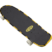 Skateboard EVH yellow and Black stripes by Aluminati