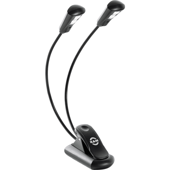 K M 12259 - lampe de pupitre 2 bras à 2 Leds avec batterie