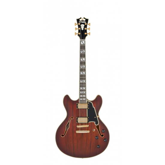 D'ANGELICO Deluxe DC Satin Brown Burst