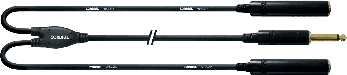 Cordial CFY0.3PGG - câble bretelle rean j. mono m/2 jacks mono f. 0,3m