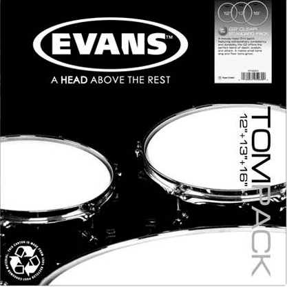--- DISCONTINUE ---Evans TPG2CLRR - tom pack G2 clear rock