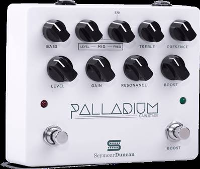 Seymour Duncan MSD-GS-W - pédale d'effets palladium gain stage blanche