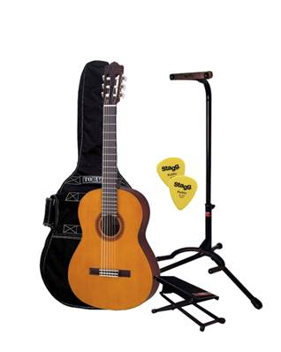 Pack CGS102 - Pack Guitare classique 1/2 CGS102 avec 1 housse 1 repose pied, 1 stand et 2 médiators