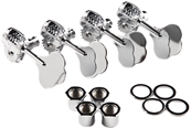 Deluxe F Stamp Bass Tuning Machines, (4), Chrome