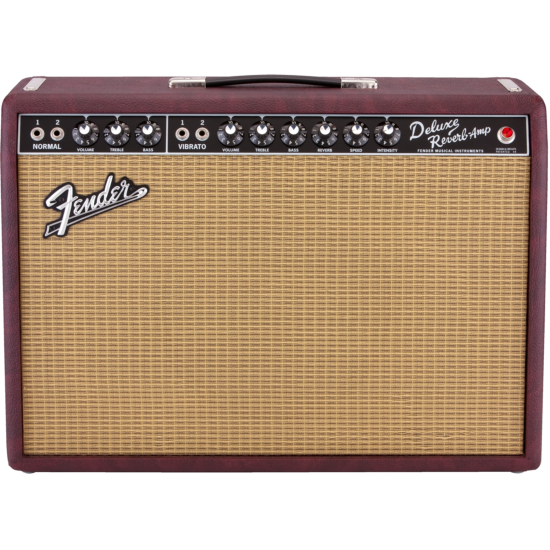 Fender '65 Deluxe Reverb Bordeaux Blues Edition Limitée FSR HP Jensen P12Q - Ampli guitare électrique