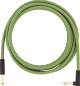 Festival Instrument Cable, Straight/Angle, 10', Pure Hemp, Green