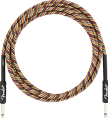 Festival Instrument Cable, Straight/Straight, 10', Pure Hemp, Rainbow