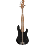 Pro-Mod San Dimas Bass PJ V, Caramelized Maple Fingerboard, Metallic Black