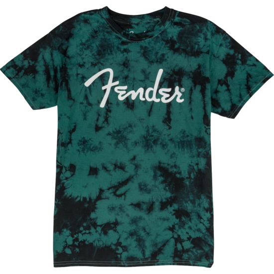 Fender Spaghetti Logo Tie-Dye T-Shirt, Blue, XXL