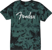Fender Spaghetti Logo Tie-Dye T-Shirt, Blue, XXL